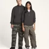 Premium-Sweatshirt mit halbem Reißverschluss