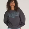 Sweatshirt mit Rundhalsausschnitt und Retro-Isle-Grafik Sweatshirt mit Rundhalsausschnitt und Retro-Isle-Grafik
