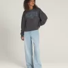 Sweatshirt mit Rundhalsausschnitt und Retro-Isle-Grafik Sweatshirt mit Rundhalsausschnitt und Retro-Isle-Grafik