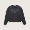 Sweatshirt mit Rundhalsausschnitt und Retro-Isle-Grafik Sweatshirt mit Rundhalsausschnitt und Retro-Isle-Grafik
