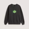 Sweatshirt mit Rundhalsausschnitt und Sternenkaromuster Sweatshirt mit Rundhalsausschnitt und Sternenkaromuster