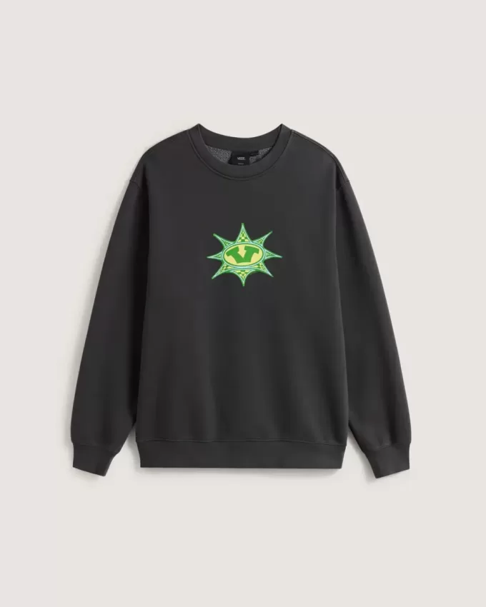 Sweatshirt mit Rundhalsausschnitt und Sternenkaromuster Sweatshirt mit Rundhalsausschnitt und Sternenkaromuster