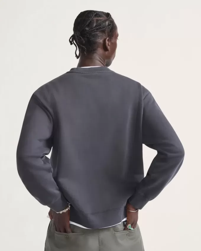 Sweatshirt mit Rundhalsausschnitt und Sternenkaromuster Sweatshirt mit Rundhalsausschnitt und Sternenkaromuster