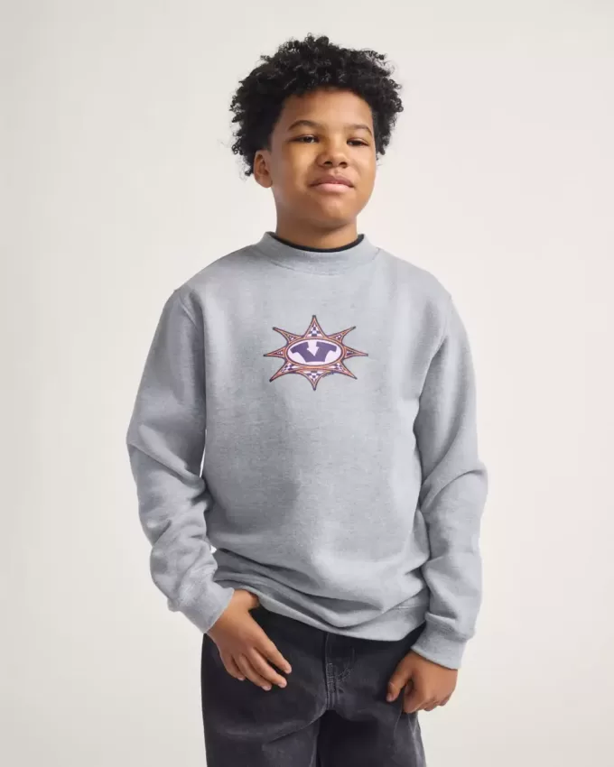 Sweatshirt mit Rundhalsausschnitt und Sternenmuster für Kinder