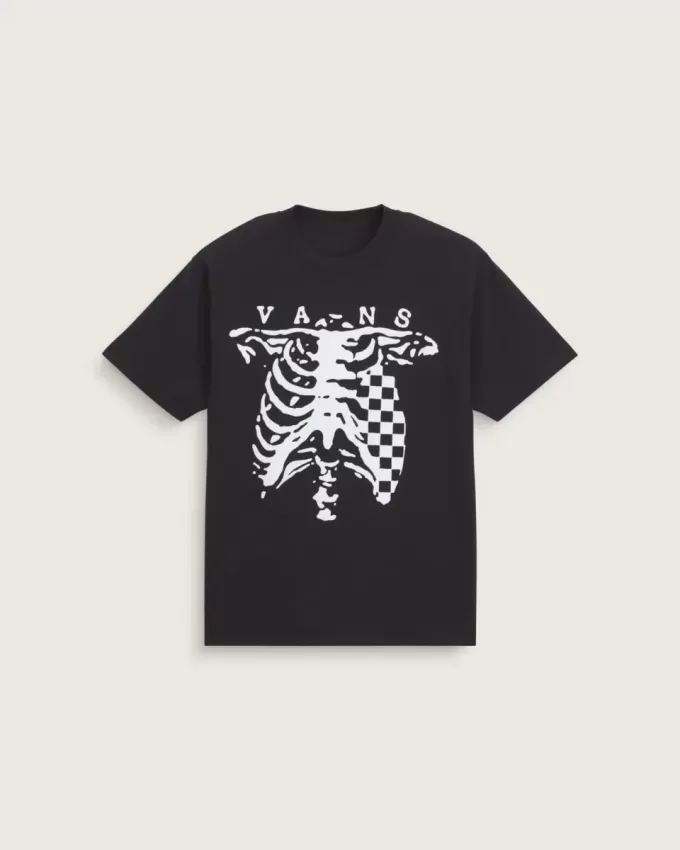 T-Shirt mit Karo- und Knochen-Print