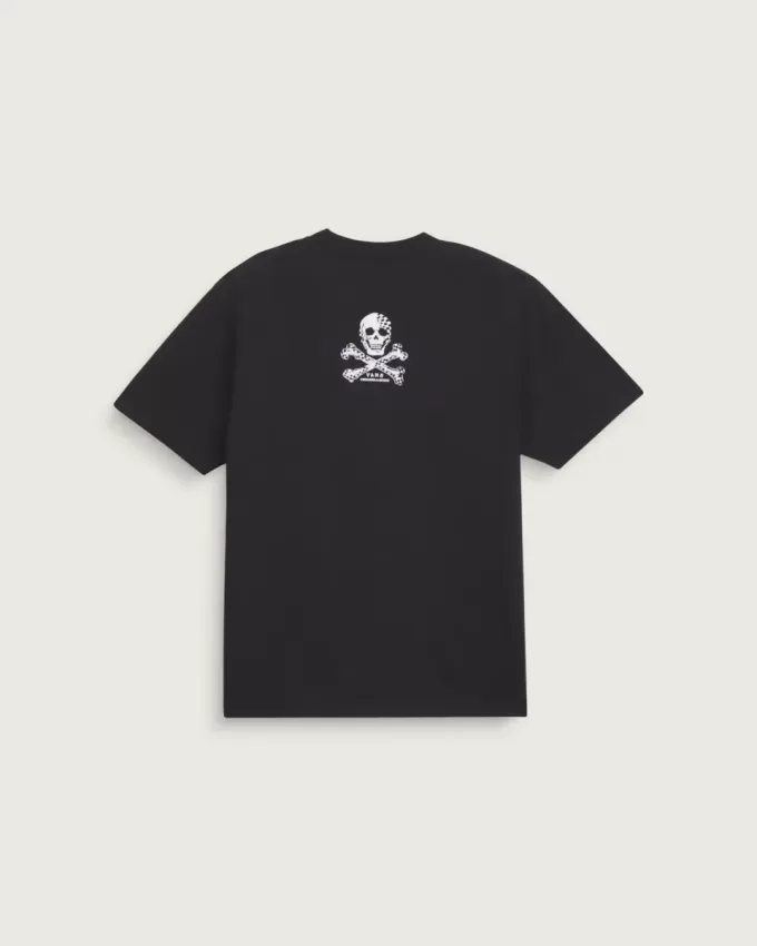 T-Shirt mit Karo- und Knochen-Print