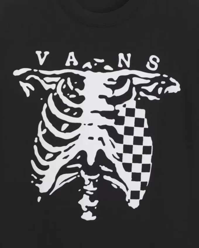 T-Shirt mit Karo- und Knochen-Print
