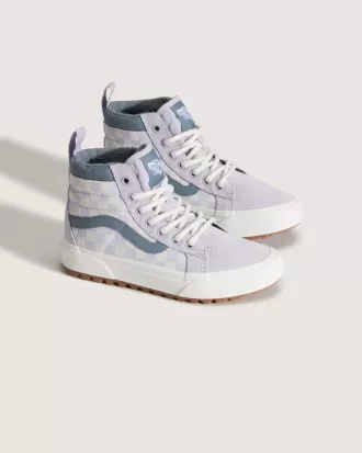Wasserabweisender Sk8-Hi-Schuh mit Schachbrettmuster für kleine Kinder
